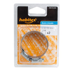 Pack de 2 abrazaderas metálicas Habitex L cincadas diámetro 32-50 mm en blíster