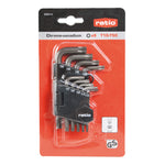 Blíster de presentación del juego de llaves Torx RATIO 6299 con especificaciones T10 a T50