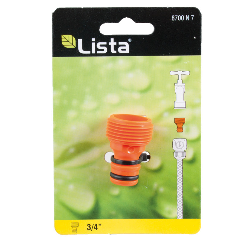 Blíster de racor para manguera LISTA modelo 8700 N 7 medida 3/4 pulgadas.