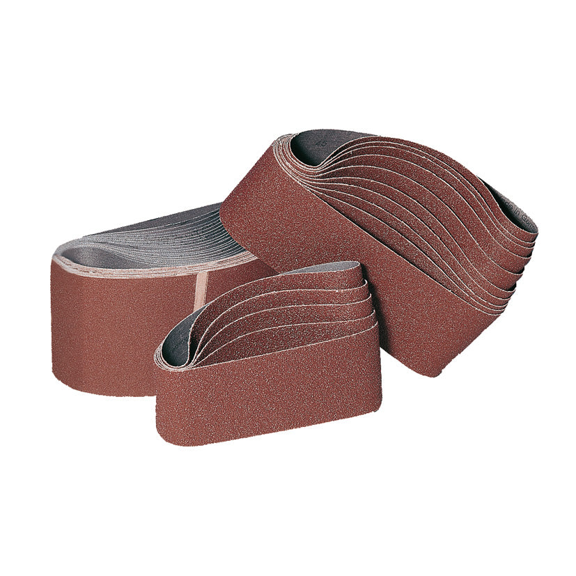 Pack de bandas abrasivas Flexovit T33X de óxido de aluminio color marrón para lijadora de banda