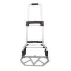 Carretilla plegable de aluminio RATIO abierta con base de carga y mango extensible