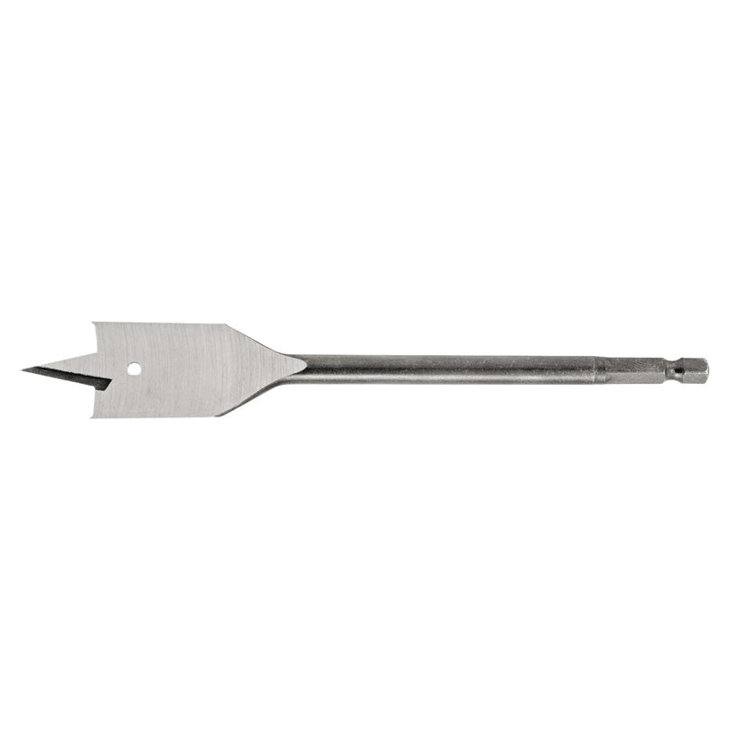 Broca plana de tres puntas RATIO 6191 con vástago hexagonal de 1/4 pulgada para madera.
