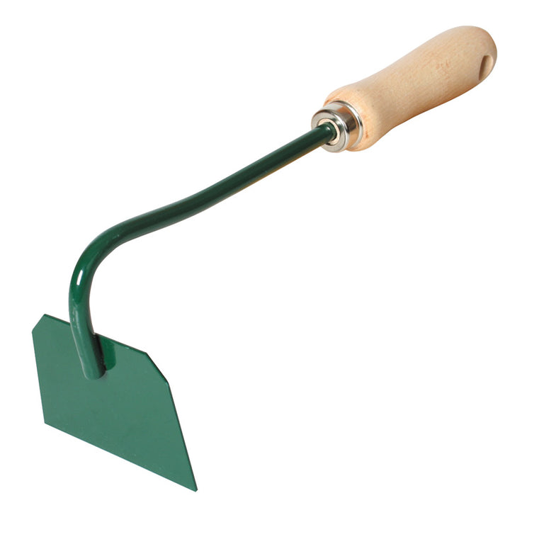 Azadilla de jardín LISTA Classic con hoja de acero epoxi y mango ergonómico de madera.