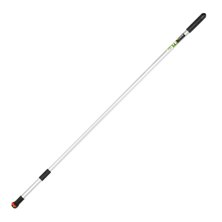 Mango telescópico LISTA InterSystem de acero extensible de 135 a 250 cm con empuñadura ergonómica negra.