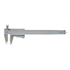 Pie de rey RATIO 6309 de acero inoxidable con escala dual en milímetros y pulgadas y palanca de bloqueo tipo Mauser.