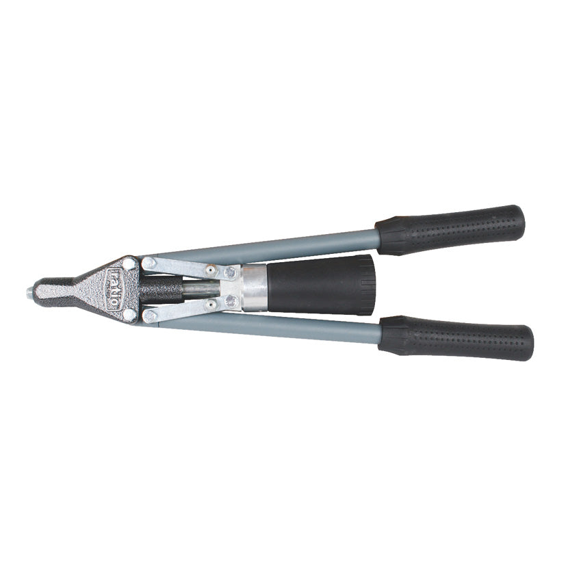 Remachadora profesional de dos manos RATIO 6690 con mangos ergonómicos y cuerpo metálico reforzado.