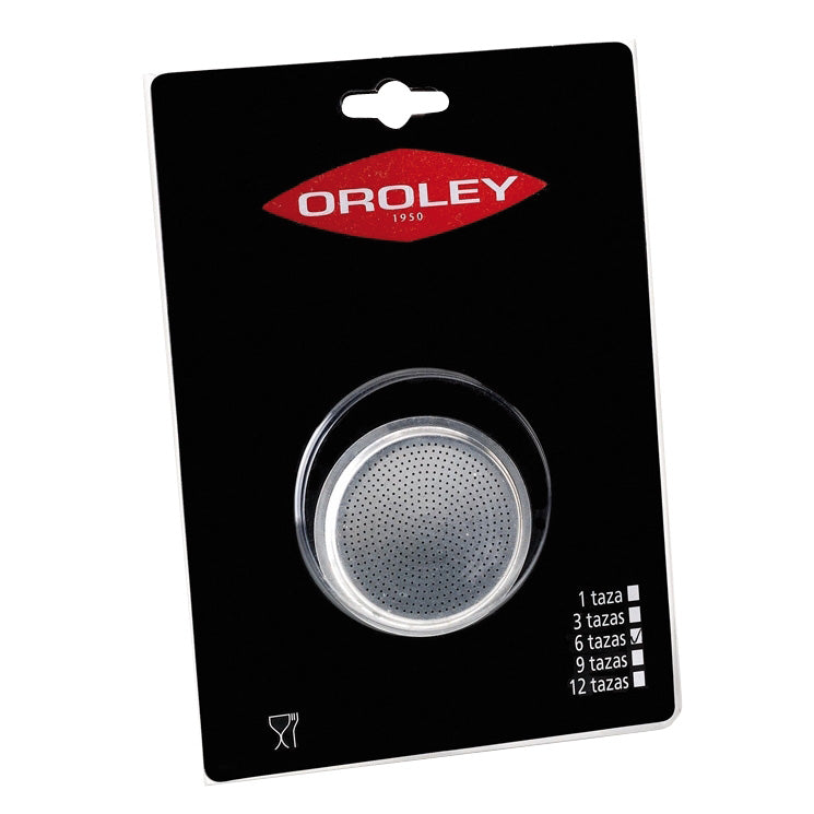 Filtro de disco metálico perforado para cafetera Oroley 6 tazas