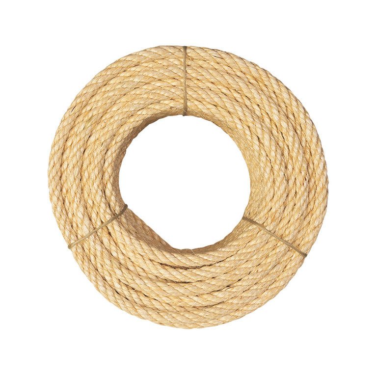 Rollo de cuerda de sisal natural EHS de fibra trenzada para bricolaje y decoración