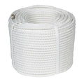Rollo de cuerda de nylon blanco mate torcida de 4 cabos de alta tenacidad para industria y náutica.