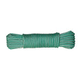Madeja de cuerda trenzada de polipropileno 4mm en color verde y blanco para uso doméstico.