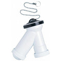 Sifón en Y Crearplast C-15 blanco con salida vertical 1 1/2 pulgadas y 40mm, incluye tapón y cadena metálica.