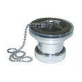 Válvula de desagüe Crearplast C-76C cromada con tapón y cadena para lavabo o bidé