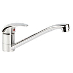 Grifo monomando de cocina BOET serie Cinco en acabado cromo con caño giratorio inclinado