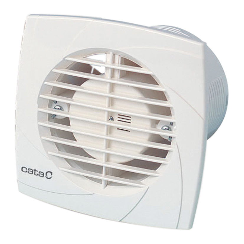 Extractor de baño CATA B-10 Plus Timer blanco con diseño extraplano y rejilla frontal circular