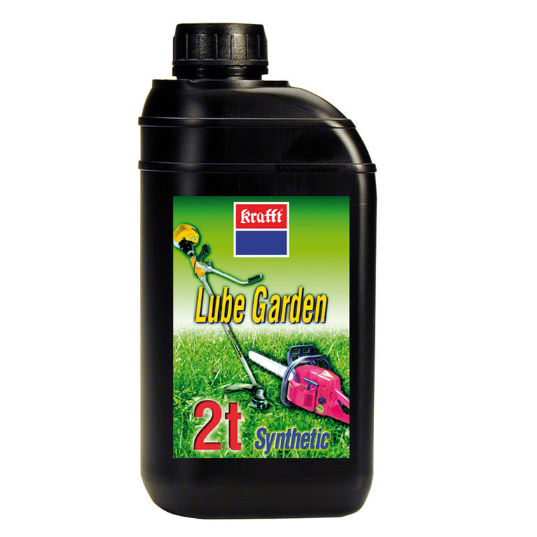 Aceite sintético Krafft Lube Garden 2T para motosierras y desbrozadoras de 2 tiempos 1 litro