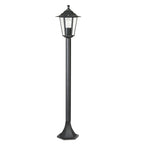 Farola exterior DUOLEC Classic aluminio negro 100cm casquillo E27