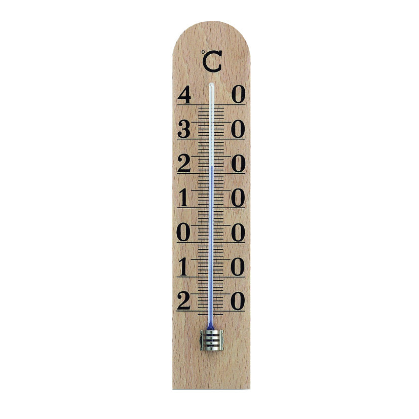 Termómetro de interior HERTER fabricado en madera de haya de 25 cm con escala de grados Celsius