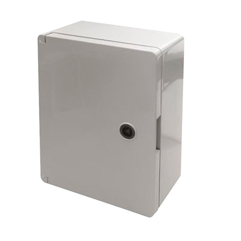 Caja de distribución eléctrica FAMATEL Magna con cerradura central para montaje en pared.