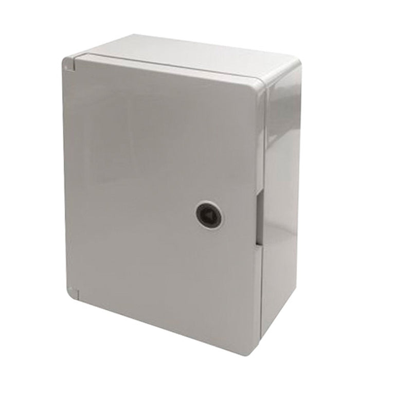 Caja de distribución eléctrica FAMATEL Magna con cerradura central para montaje en pared.
