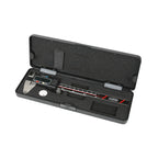 Calibre digital RATIO en estuche protector de plástico negro con acolchado de espuma