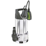 Bomba sumergible LISTA Hidrosub AS-233 en acero inoxidable con boya de nivel y adaptador de manguera.