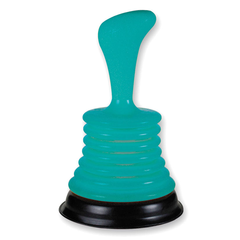 Desatascador manual de fuelle HABITEX verde de 110mm con ventosa de goma para lavabos y fregaderos
