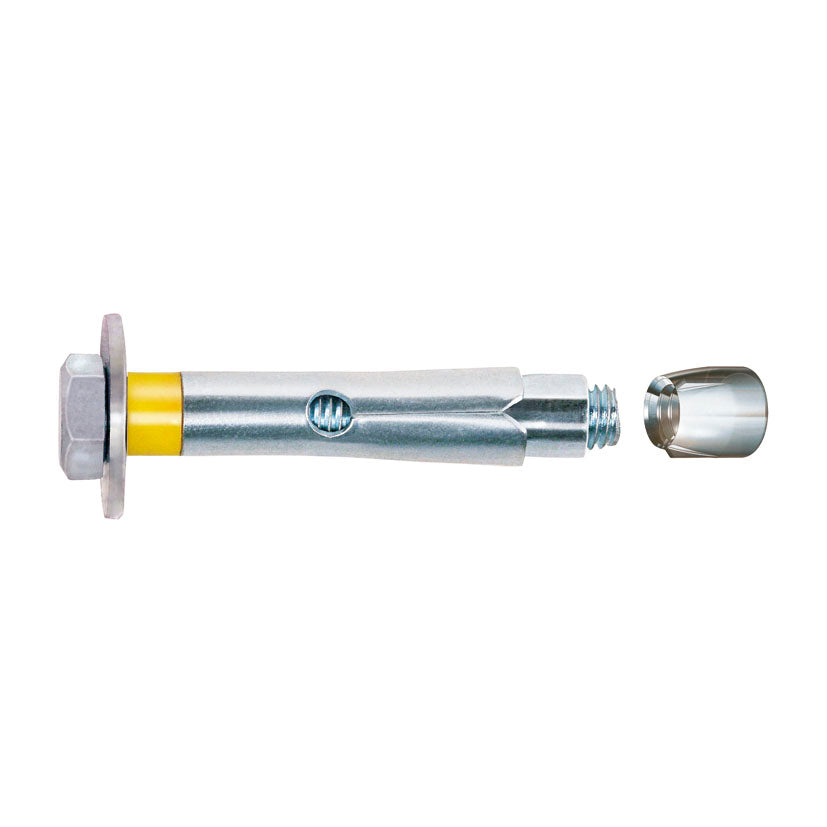 Taco de anclaje metálico CELO DnBolt con tornillo hexagonal y arandela para hormigón
