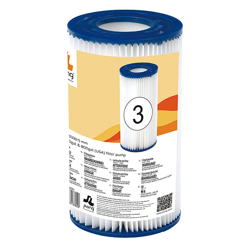 Cartucho de filtro tipo 3 para depuradora de piscina de 3028 litros por hora marca Jilong.