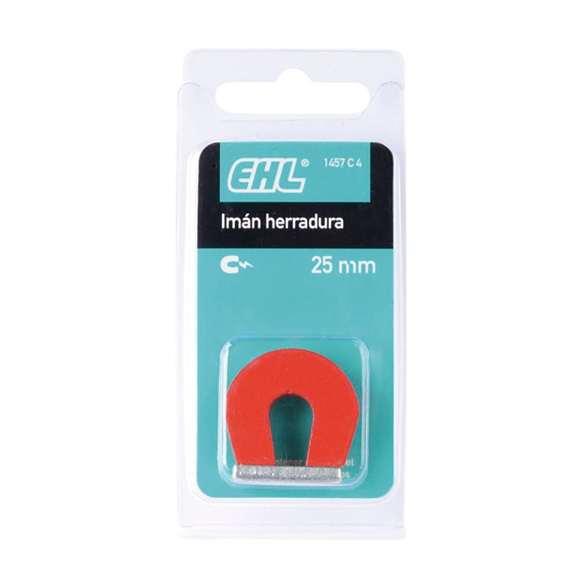 Empaque blíster del imán de herradura EHL 25 mm referencia 1457 C4 para venta en ferretería.
