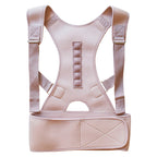 Chaleco corrector de postura Active Posture color beige con imanes de magnetoterapia y correas de ajuste.