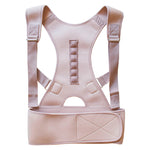 Chaleco corrector de postura Active Posture color beige con imanes de magnetoterapia y correas de ajuste.