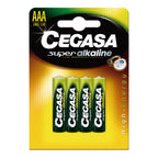 Blíster de 4 pilas alcalinas CEGASA AAA LR03 Super Alkaline 1.5V