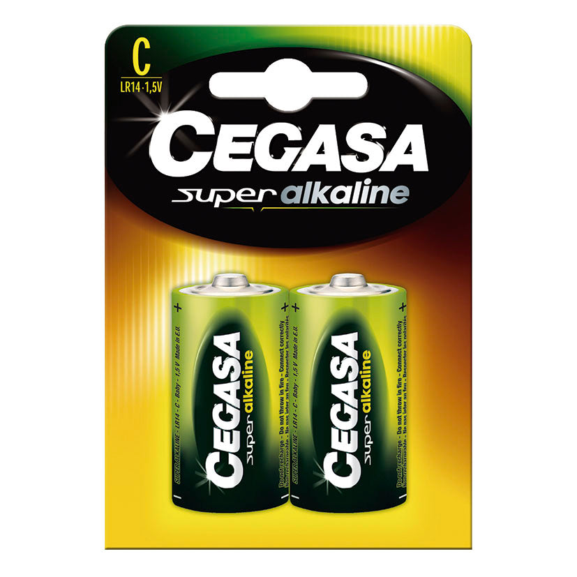 Blíster de 2 pilas alcalinas CEGASA C LR14 Super Alkaline 1.5V