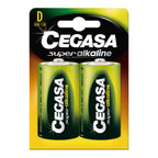 Blíster de 2 pilas alcalinas CEGASA D LR20 Super Alkaline 1.5V