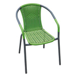 Silla de jardín Basic apilable en fibra sintética verde con estructura gris antracita