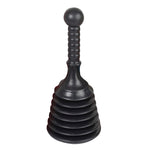 Desatascador manual de fuelle HABITEX mango corto negro para lavabos y desagües pequeños