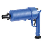 Desatascador neumático Habitex azul con mango ergonómico y gatillo de presión.