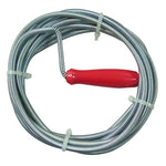 Muelle desatascador flexible HABITEX enrollado con mango ergonómico para limpieza de desagües.