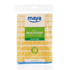 Gamuza de microfibra Maya Microtex color amarillo de 40x40 cm con textura de alta absorción.