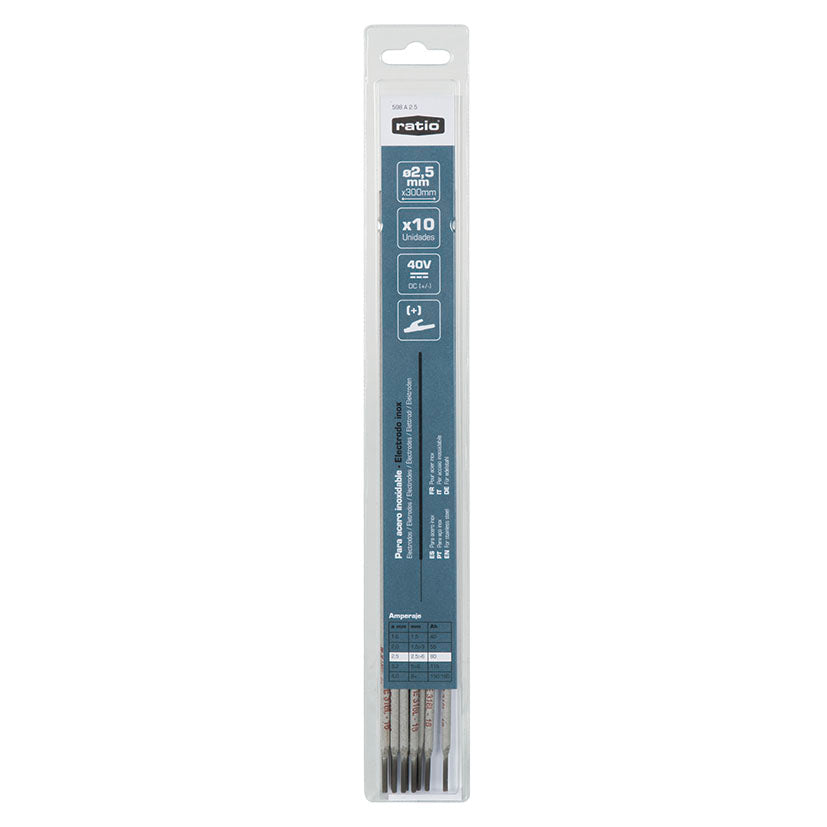 Electrodos de soldadura RATIO para acero inoxidable 316L-16 de 2,5 mm