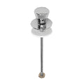 Tirador vertical WC Fominaya con varilla recta metálica y pomo cromado
