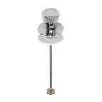 Tirador vertical WC Fominaya con varilla recta metálica y pomo cromado