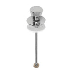 Tirador vertical WC Fominaya con varilla recta metálica y pomo cromado