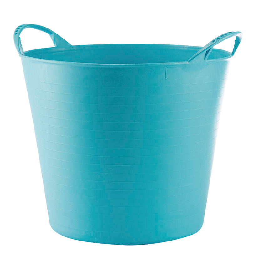 Capazo plástico azul flexible para transporte de materiales y almacenaje