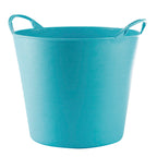 Capazo plástico azul flexible para transporte de materiales y almacenaje