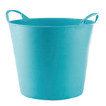 Capazo plástico azul flexible para transporte de materiales y almacenaje