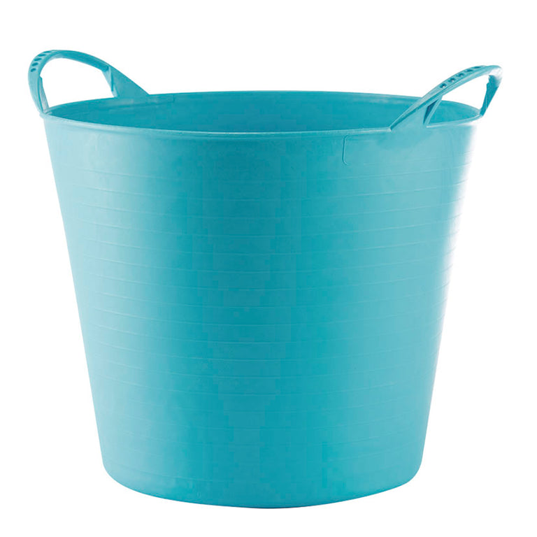 Capazo plástico azul flexible para transporte de materiales y almacenaje