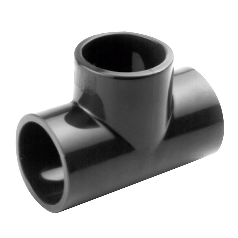 Accesorio Te de PVC presión encolar hembra 90 grados para tuberías de agua y saneamiento
