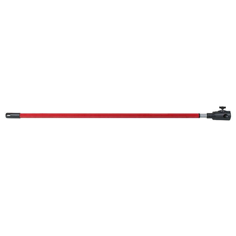 Alargo telescópico RATIO de acero rojo con cazoleta negra desmontable para rodillos de pintura