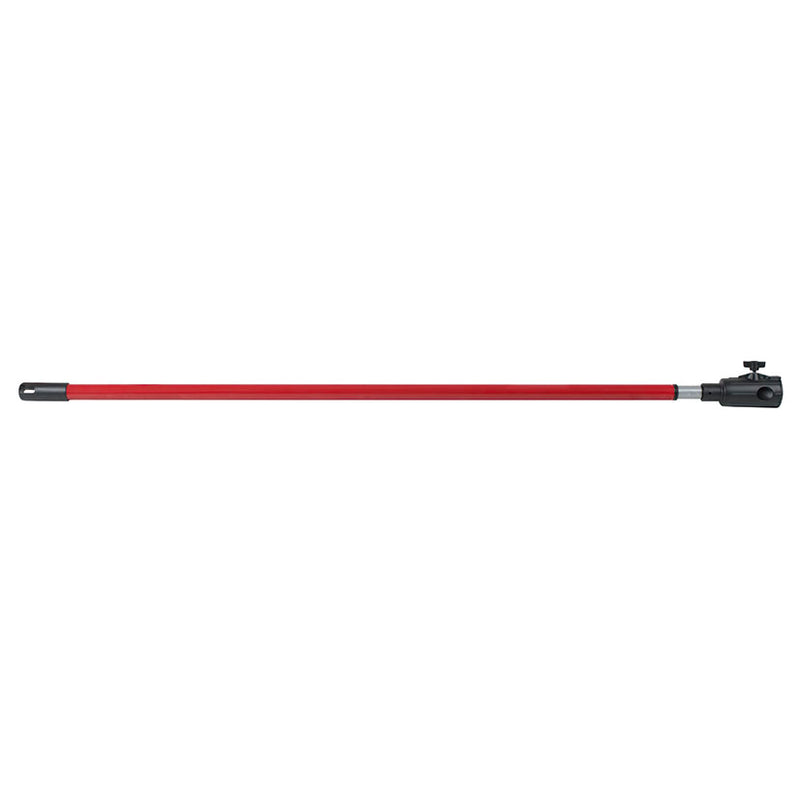 Alargo telescópico RATIO de acero rojo con cazoleta negra desmontable para rodillos de pintura